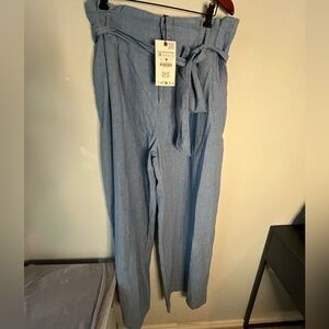 Zara Sky Blue Women's Trousers‎